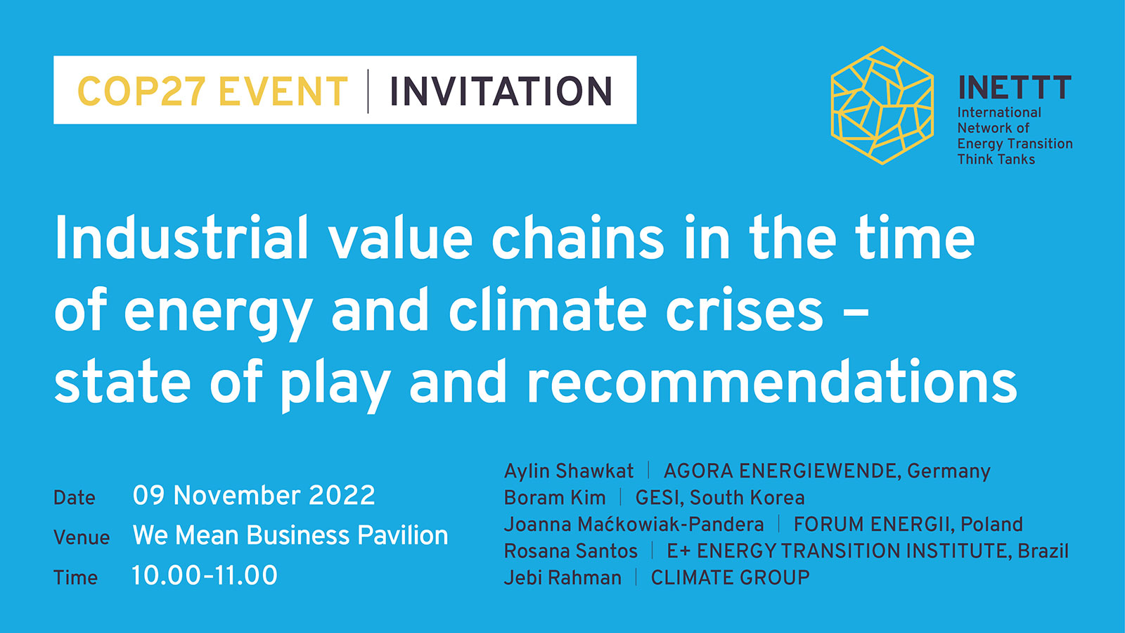 Industrial value chains in the time of energy and climate crisis - state of play and recommendations